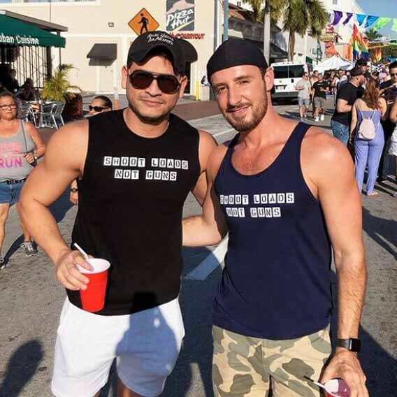 Shoot Loads Not Guns #1 Tank - Gays Against Guns, second view