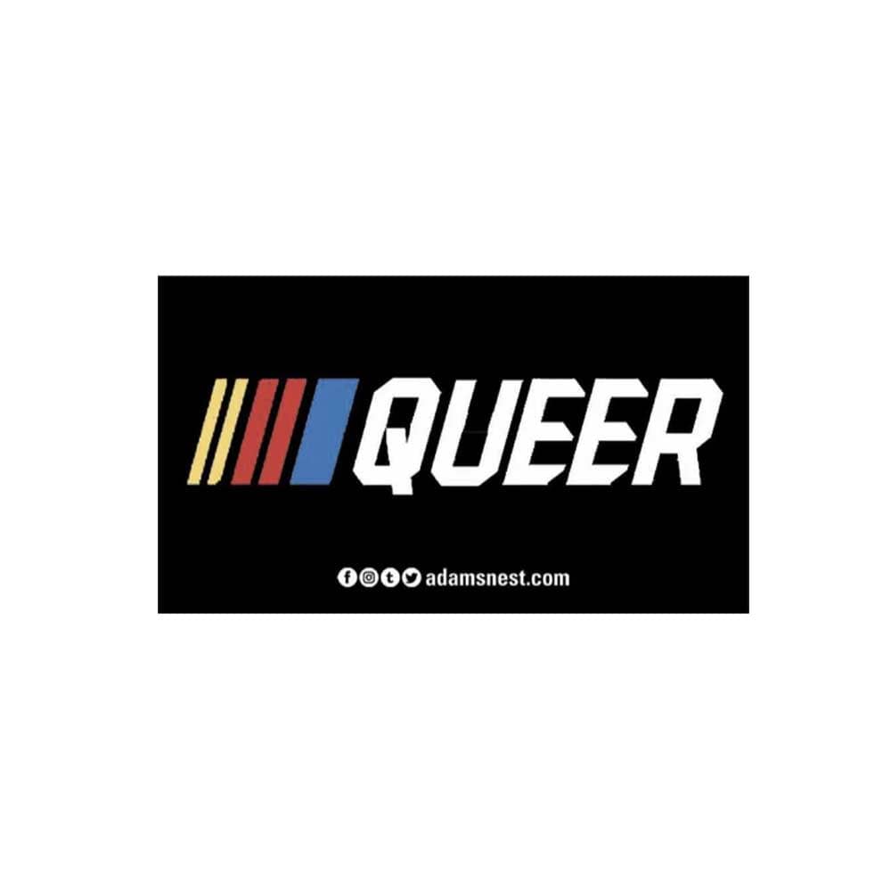 Queer Stripe Black Rectangle Sticker