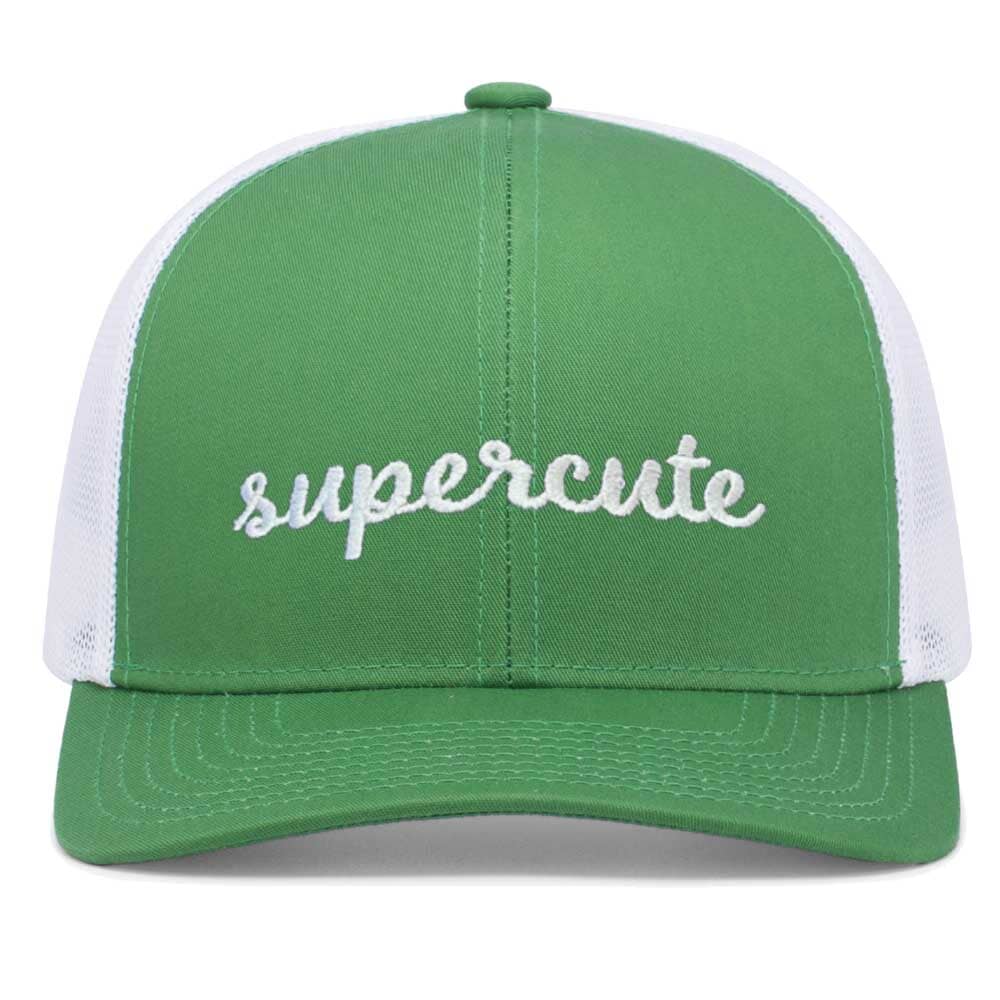 supercute kelly white snapback hat