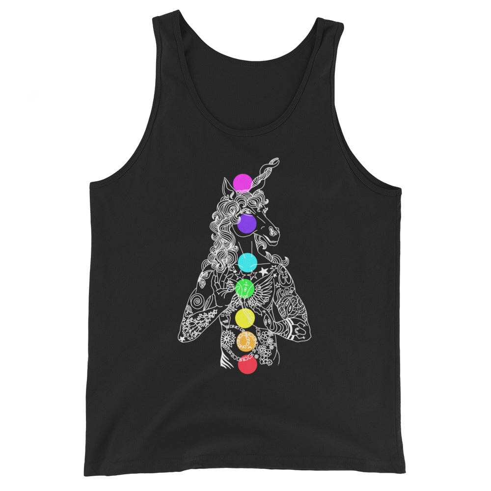 Unicorn Chakras Black Tank