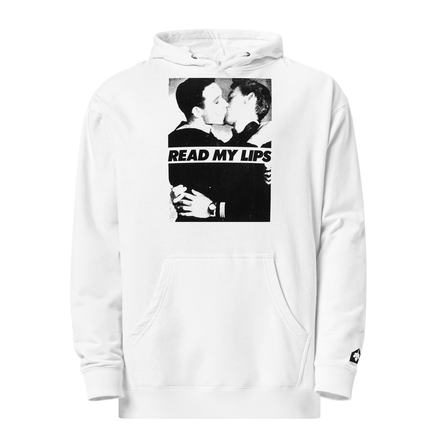 Read My Lips Men Hoodie - Rainbow Railroad supporting Rainbow Railroad