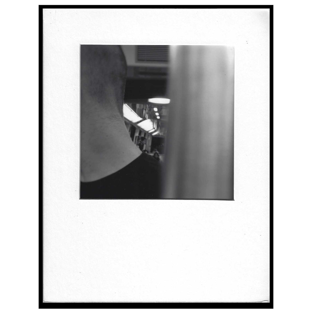 black and white photo of male neck nape