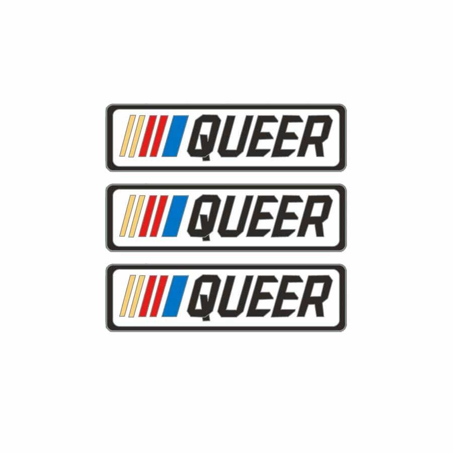 3 stripe queer pins