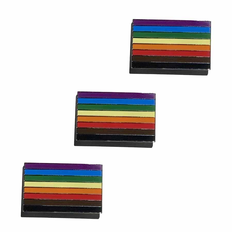 3 philly pride rainbow flag pins