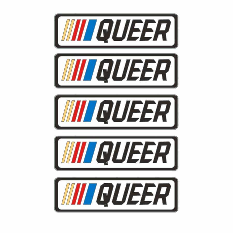 5 stripe queer pins