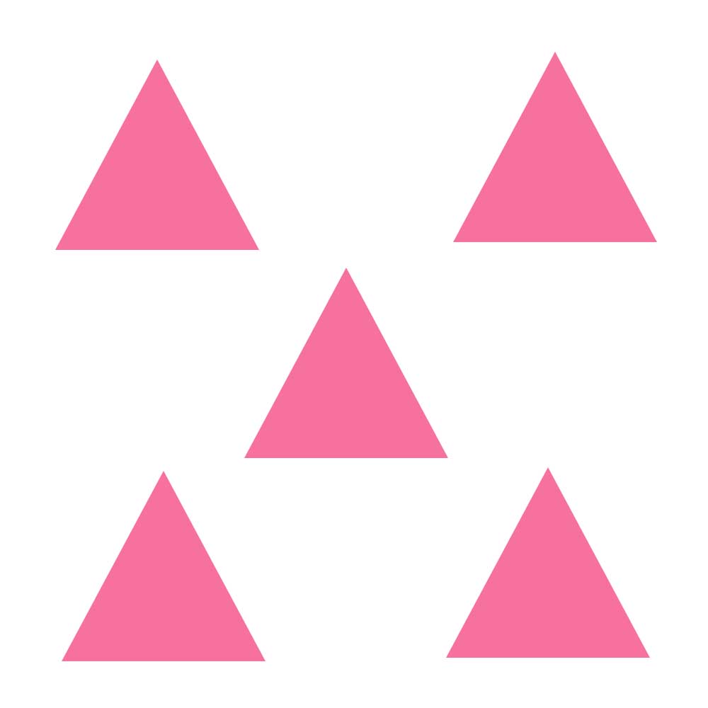 5 pink triangle stickers