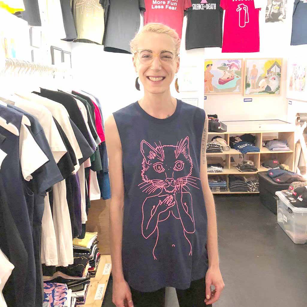 brian kenny Pink Pussycat Sleeveless T-shirt supporting Planned Parenthood adam's nest