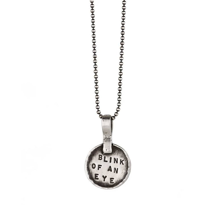 Blink of an Eye Necklace back  Silver marla studio