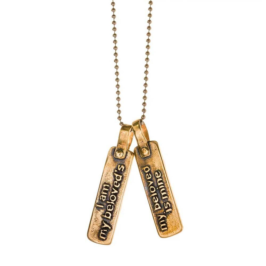 I am my beloved's, my beloved is mine - Necklace in Bronze by MarLa Studio (Marla Wallerstein)