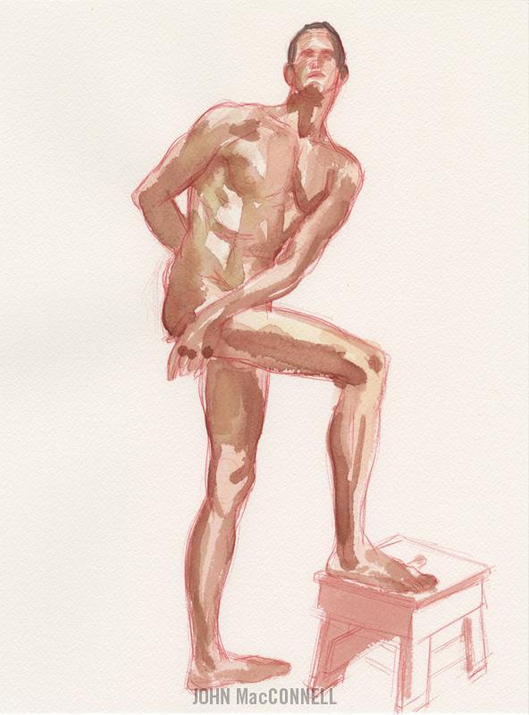 "Joe" original ink & watercolor — Adam's Nest, Provincetown