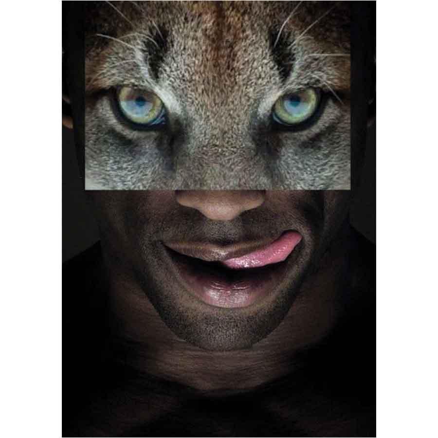 Naro Pinosa Jaquar Licking Lips Postcard by Naro Pinosa