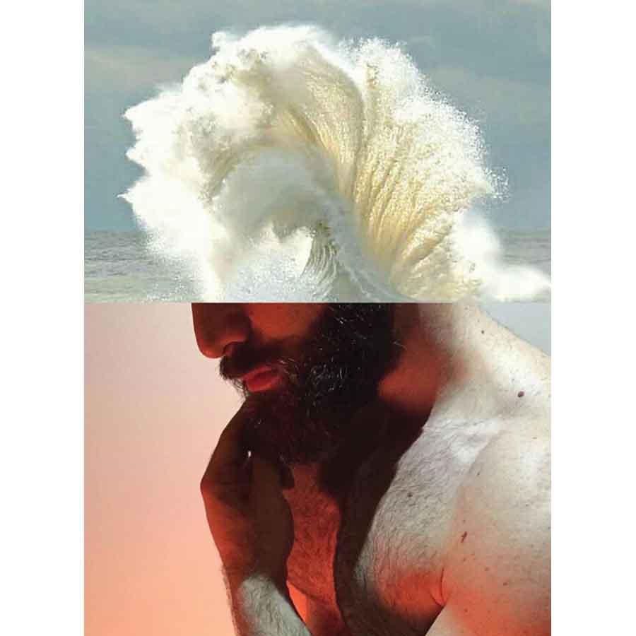 Naro Pinosa Wave Beard Man Postcard