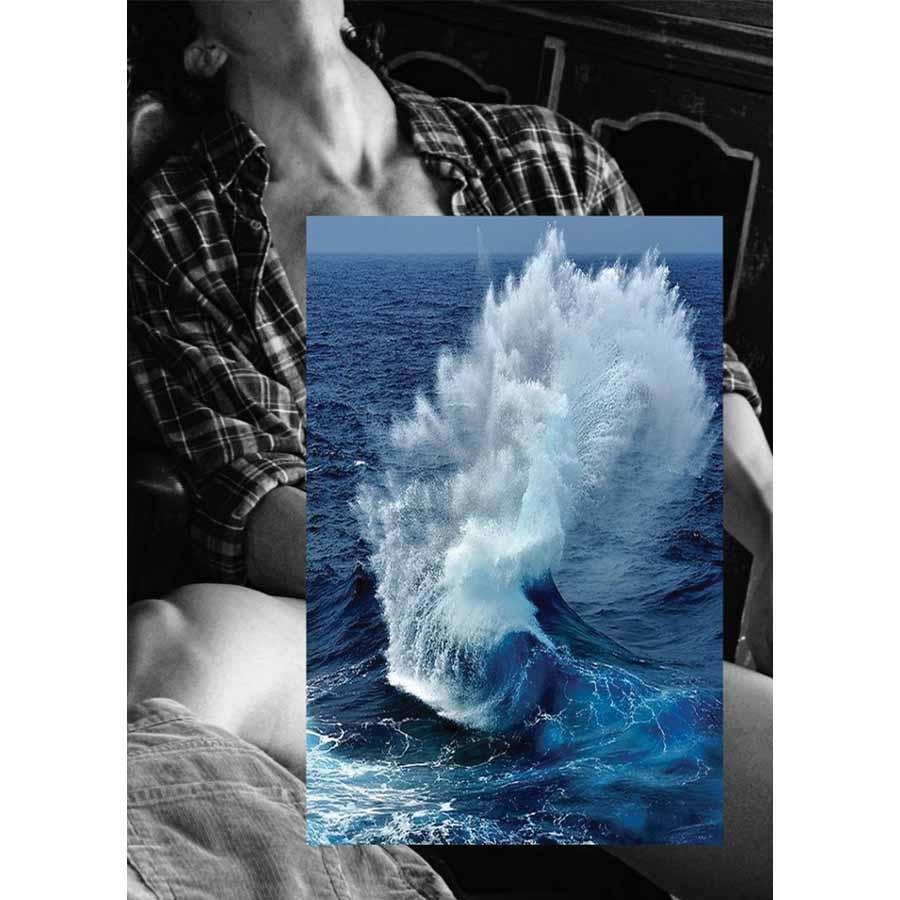 Naro Pinosa Wave Self Pleasuring Love Postcard by Naro Pinosa