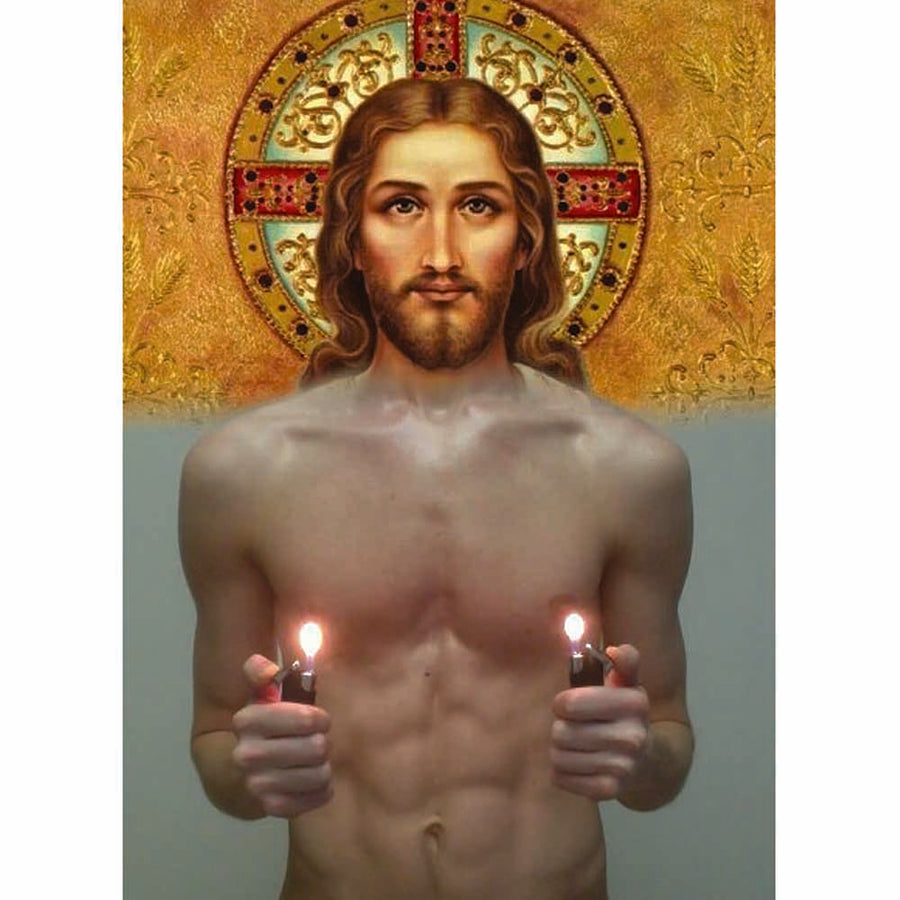 Naro Pinosa Jesus Christ Lighter Postcard by Naro Pinosa