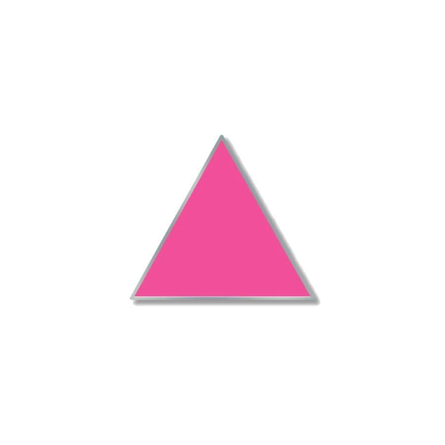 pink triangle enamel pin