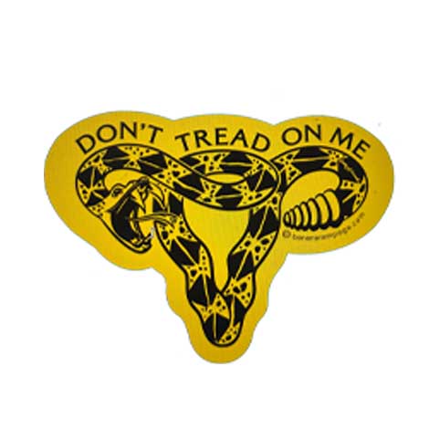 don't tread on me rattlesnake uterus sticker