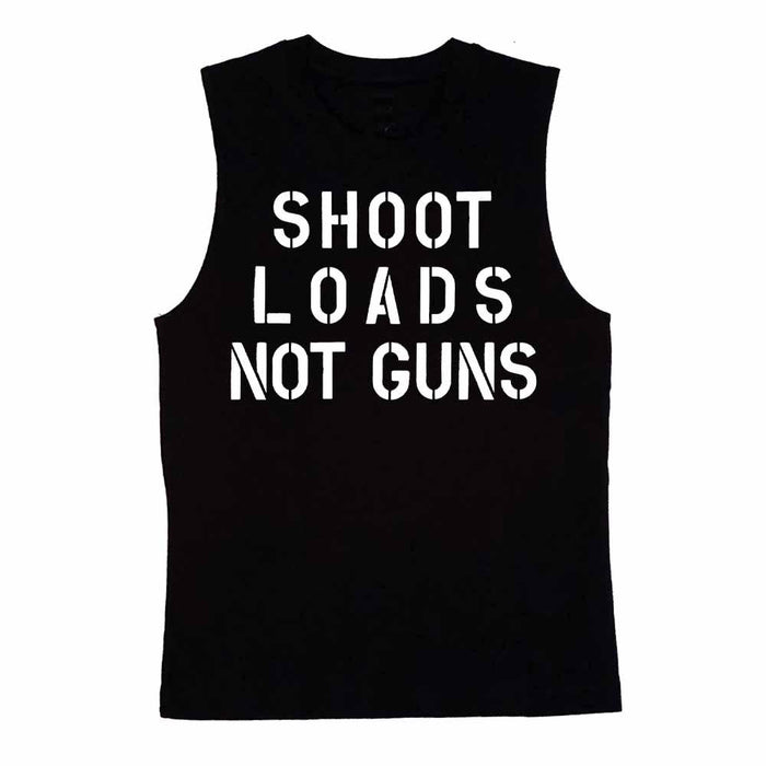 Shoot Loads Not Guns Sleeveless T-Shirt - Gays Against Guns