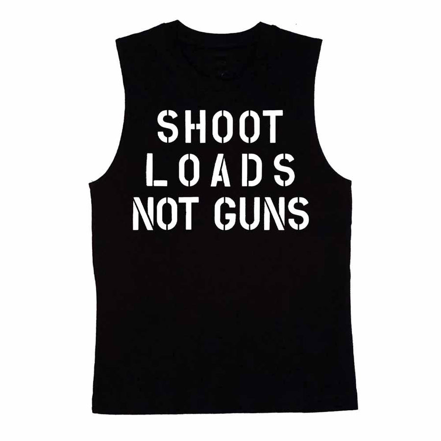 Shoot Loads Not Guns Sleeveless T-Shirt - Gays Against Guns supporting Gays Against Guns