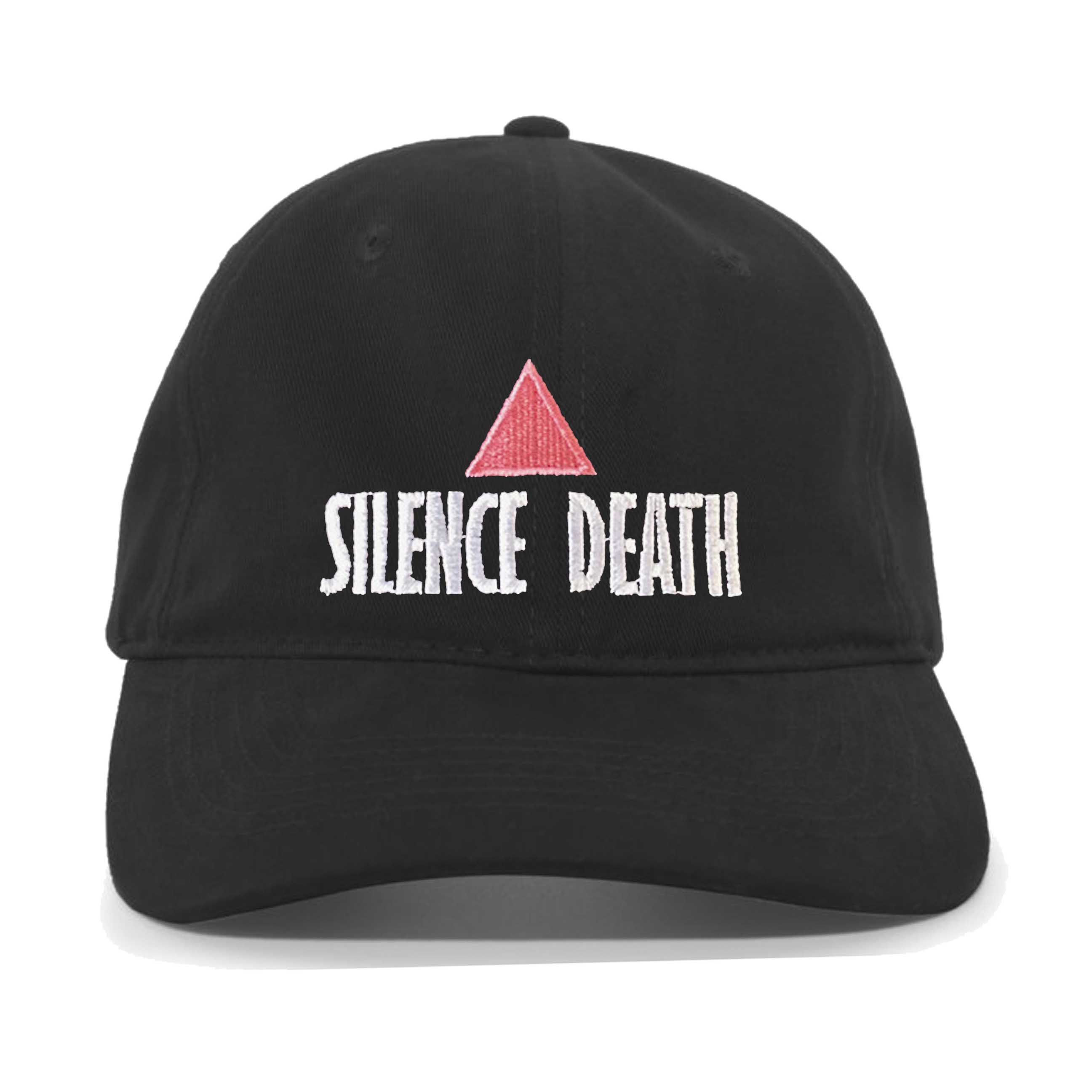 Silence = Death black twill dad hat