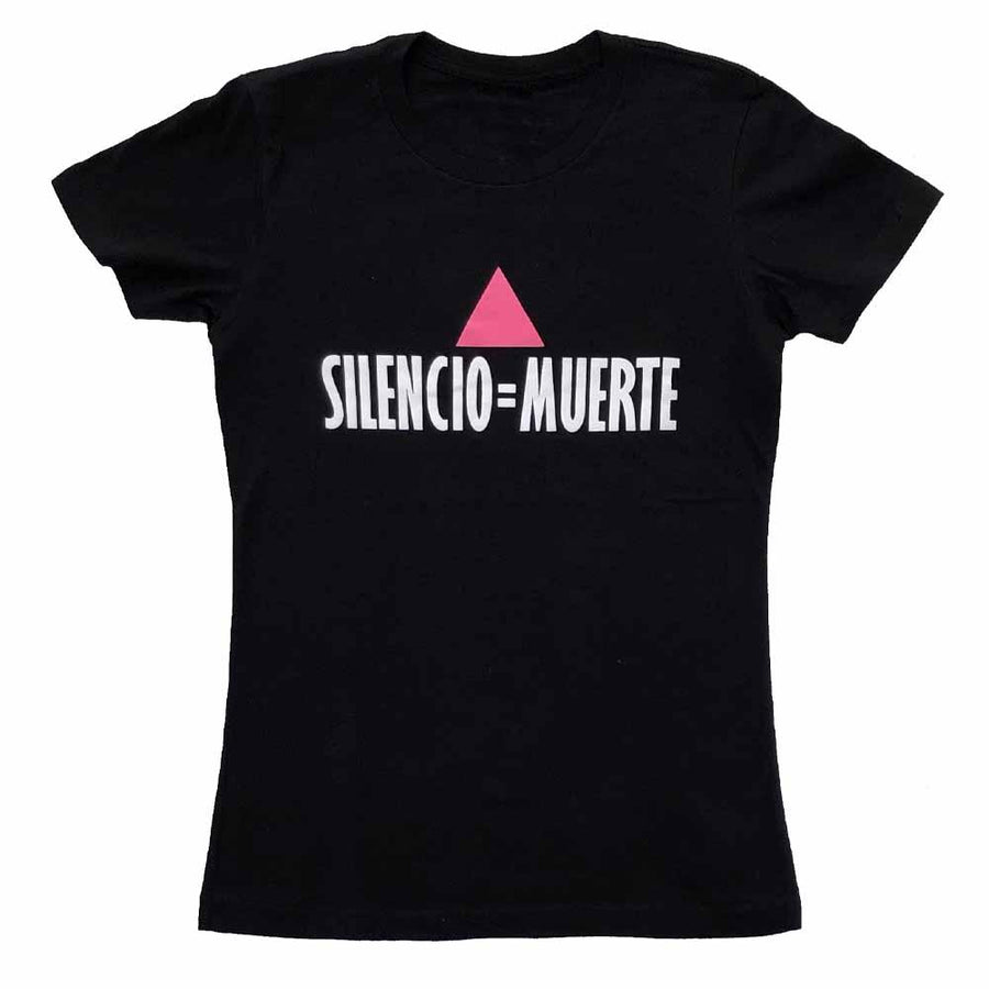 Silencio = Muerte Femme Fit Tee - Ali Forney Center supporting Ali Forney Center
