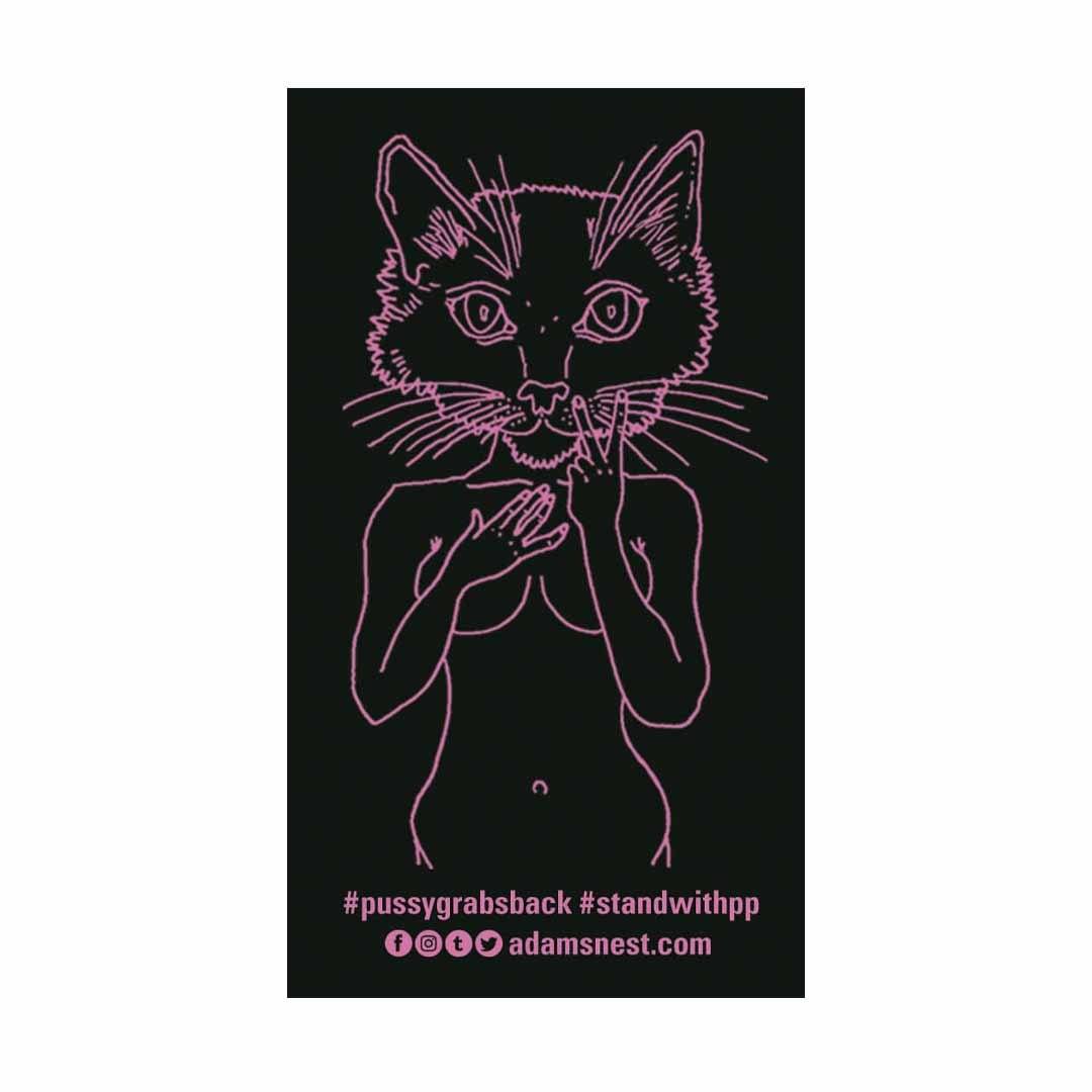 Brian Kenny Pink Pussycat Sticker supporting Planned Parenthood