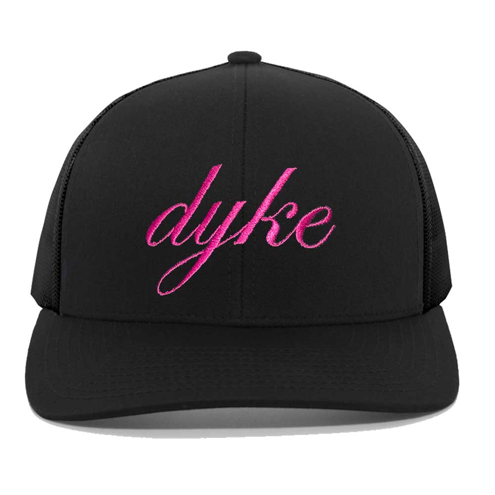 Dyke Script Mesh Trucker Snapback Hat