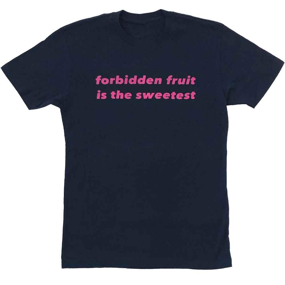 forbidden fruit is the sweetest t-shirt adams nest midnight navy flat