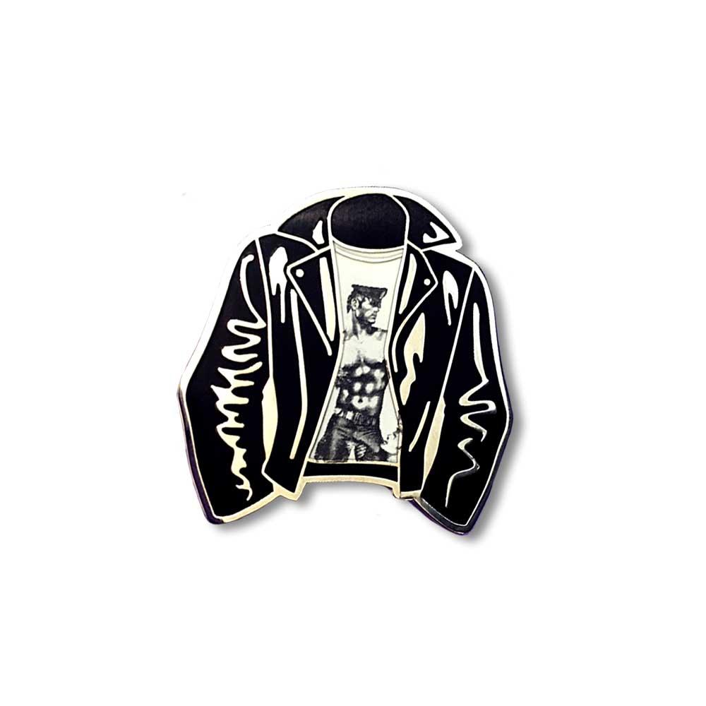 Tom of Finland Leather Motorcyle Jacket enamel lapel pin Gaypin&