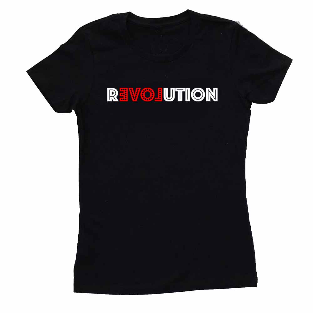 love revolution t-shirt adams nest femme fit women