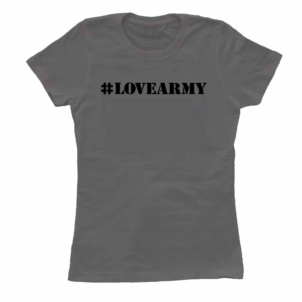 lovearmy women fit t-shirt grey
