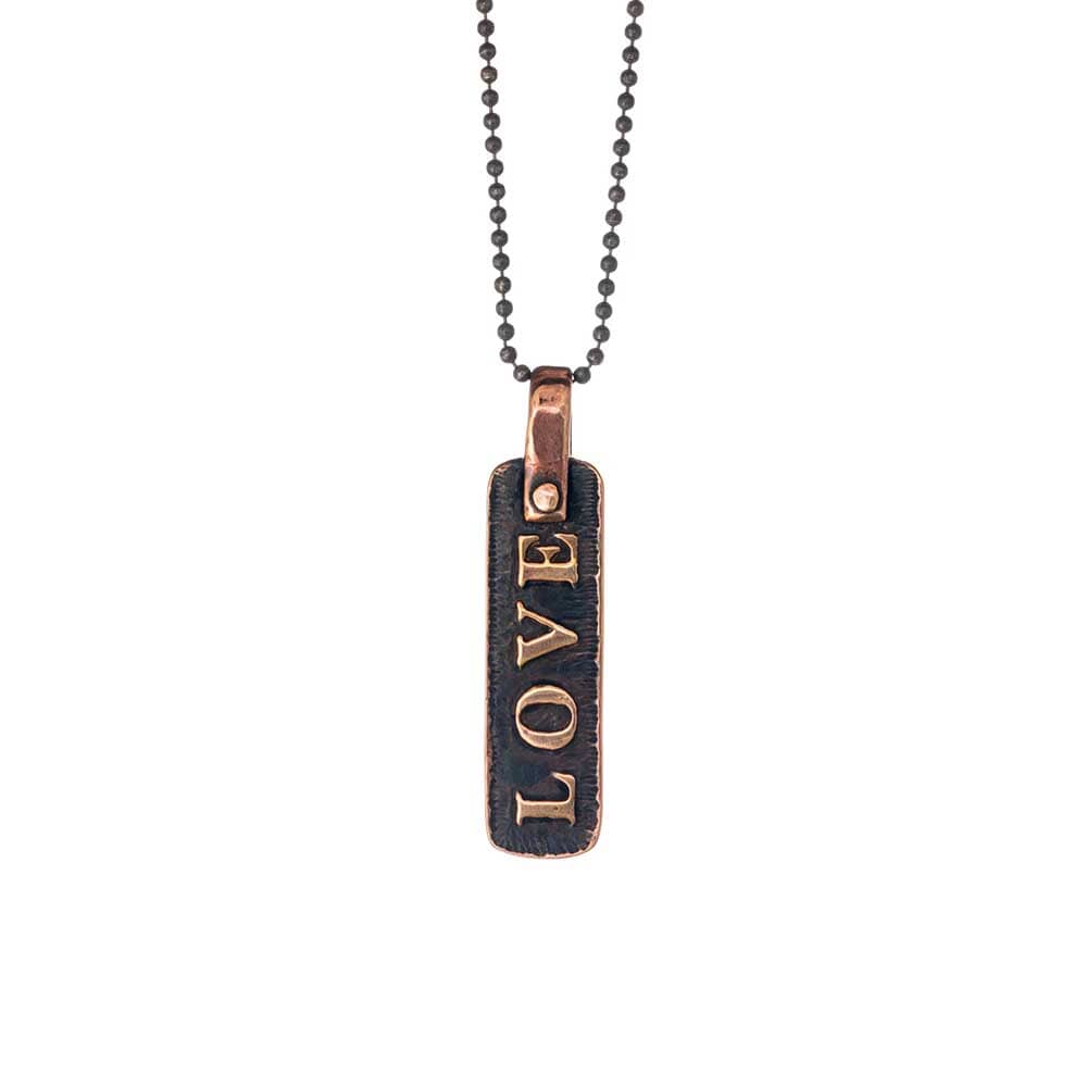 Love - Ahava Necklace in Red Bronze