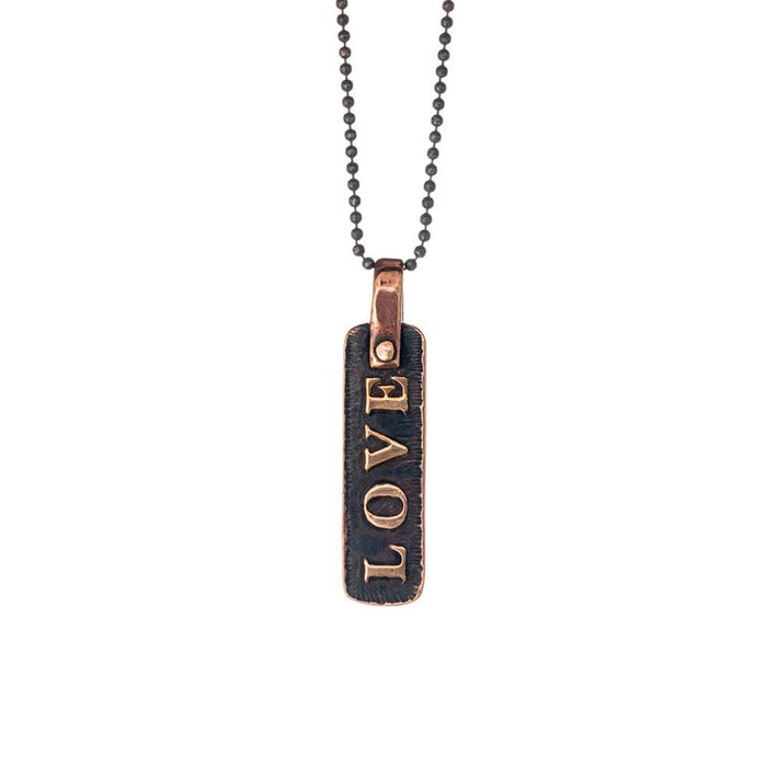 Love - Ahava Necklace in Red Bronze