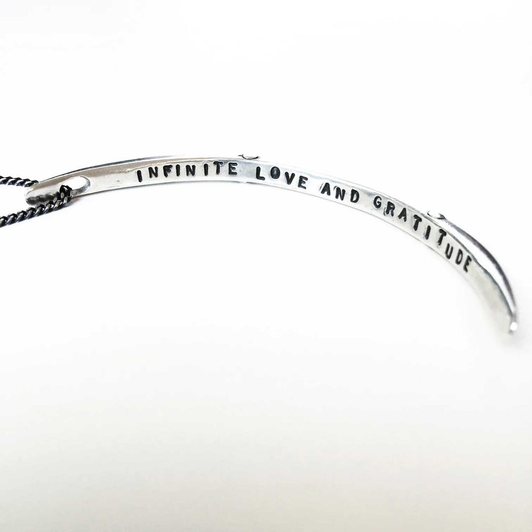 Infinite Love &amp; Gratitude Necklace detail