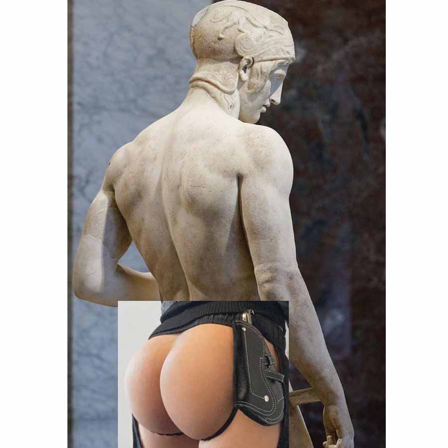 Naro Pinosa Perfect Peach Sculpture Postcard by Naro Pinosa