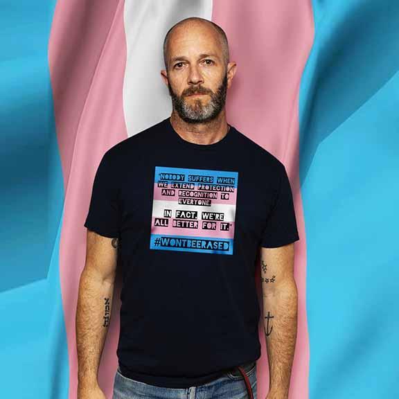 #WONTBEERASED Unisex T-shirt Trevor Project PFLAG OKC Adam Singer