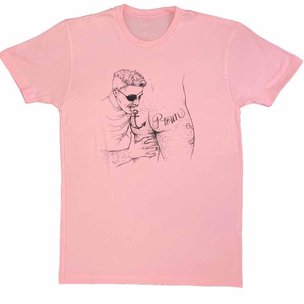 nathan rapport Ptown Butt Pirate T-shirt adam's nest light pink