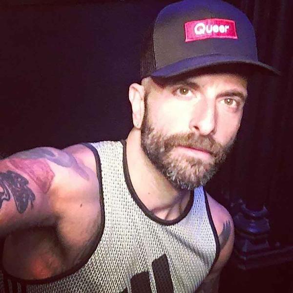 Adam's Nest Queer Trucker Mesh Snapback Hat Black Demetre Daskalakis