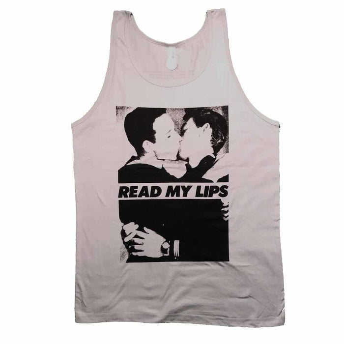 Read My Lips Men Silver Tank - Rainbow Railroad