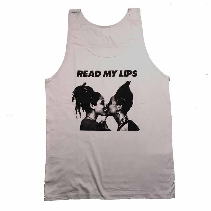 Read My Lips Women Silver Tank - Rainbow Railroad