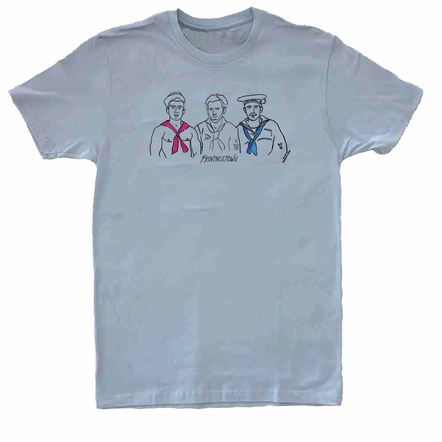 Seamen Provincetown T-Shirt - Stonewash Blue by Andrew Sedgwick Guth