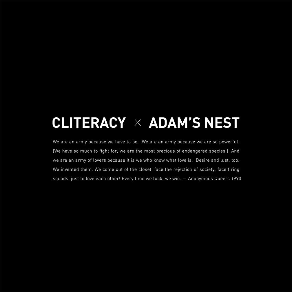 cliteracy adam's nest anonymous queers text